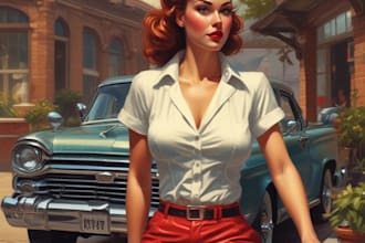 draw a pin up girl and pin up girl