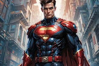be your comic book artist and draw comic book illustration,