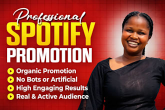 increase spotify followers, spotify stream, monthly listeners, spotify promotion