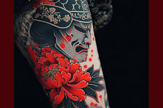 create  japanese tattoo designs with cultural depth