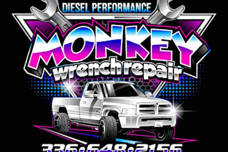 design wonderful truck repair logo