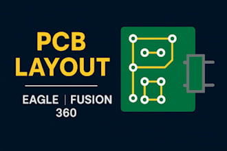 design pcb layout circuit board plan or output switch using eagle and fusion 360