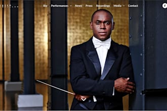 design orchestra conductor music band director website ballet maestro website