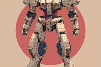draw anime mecha illustrations with dynamic movement