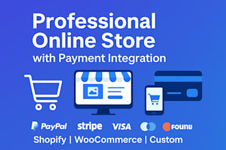 develop an online store with payment integration