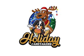 design fun cartoon mascot holiday lighting installation business logo