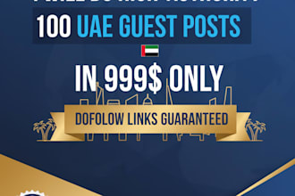 do 100 high authority uae guest posts with dofollow links