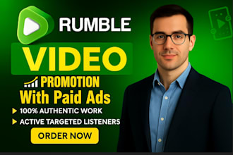 do professional rumble video promotion to get 20,000 followers, listeners fast