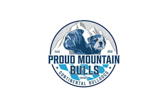 design aesthetics proud mountain bulls logo
