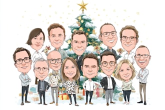 illustration christmas book holiday funny cartoon caricature