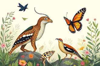 draw wild life in scientific illustration