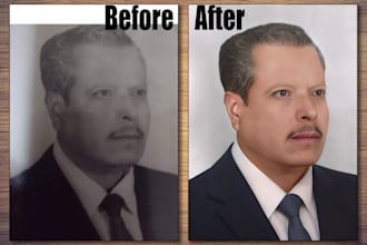 urgently colorize old damage photo, fix blurry picture, and image restoration