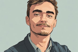 draw avatar in cartoon vector caricature portrait
