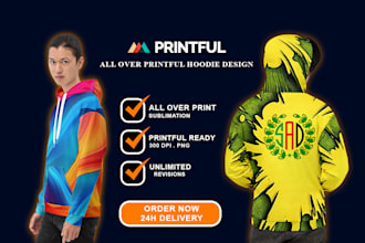 design high quality printful hoodie for your clothing brand