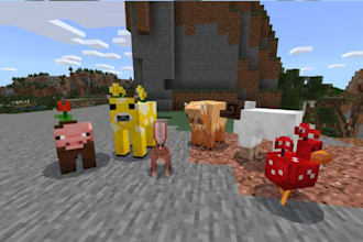 create custom minecraft and hytale mods mobs bulids pixel art for java bedrock
