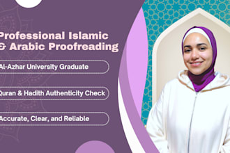 proofread and edit islamic and arabic content with accuracy