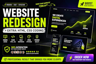 professionally redesign your website with modern UX UI