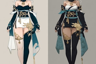 draw anime characters, and original character