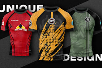 design custom MMA rashguard with unique style