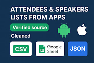collect attendees and speaker details for conferences and events