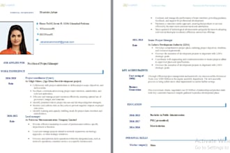write a professional resume, CV, cover letter