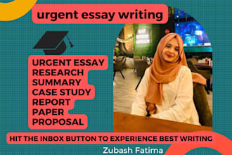 do urgent essay writing as an essay writer, case study, research summary, paper