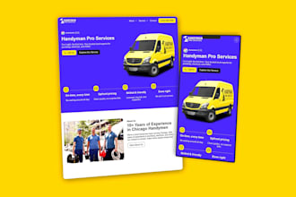make website for handyman, plumber, electrician, or hvac with free hosting