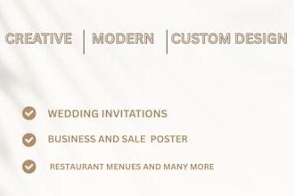 design professional posters,wedding cards,cvs and presentation with creativity