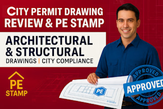 fast approve and pe stamp your architectural, structural drawing for compliance