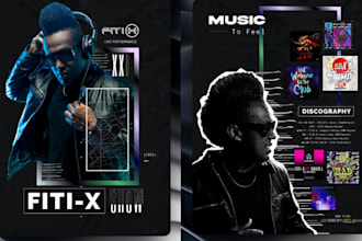 design electronic press kit media kit artist epk speaker kit one sheet music epk