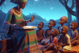 create animation african folktales stories for youtube video