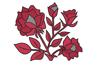 machine embroidery, patches and logo digitizing into dst pes emb