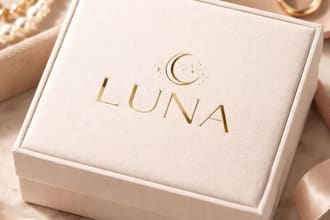 create minimal feminine luxury jewelry logo
