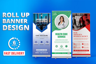 design a professional roll up banner and signage
