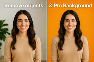 remove any object,  and create a professional background