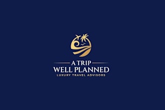 design boutique luxury travel agency logo