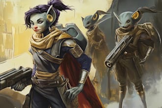 draw character concept art or illustrations