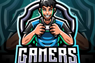 design an epic gamer logo for streamers, esports, and gaming brands
