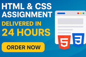 do HTML CSS tasks, projects in 24 hours