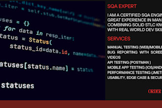 test your website or mobile app with professional QA and detailed bug rep
