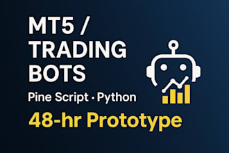 build forex mt5 eas, tradingview indicators, and python trading bots with alerts