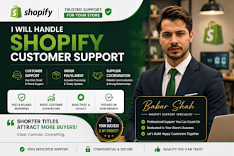 manage shopify support, fulfillment, and suppliers