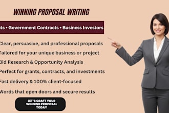 write winning business, grant, and contract proposals that secure funding