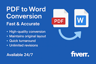convert PDF to word accurately and quickly