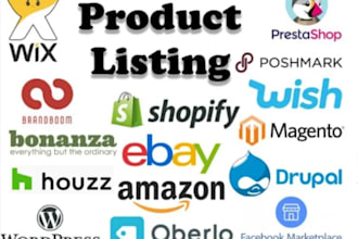 do cross listing, product listing, ebay listing, poshmark listing