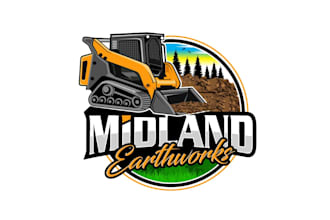 create wonderful and excellent skid steer logo design