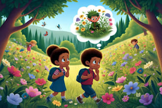 draw story book illustration and children story book illustrations