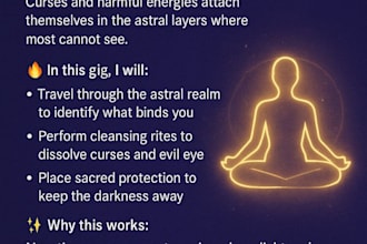 remove curses through astral cleansing and sacred protection