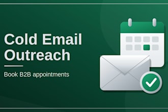 do cold email outreach to book b2b appointments