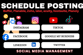 do schedule posting across your profiles using buffer, planable, hootsuite, zoho